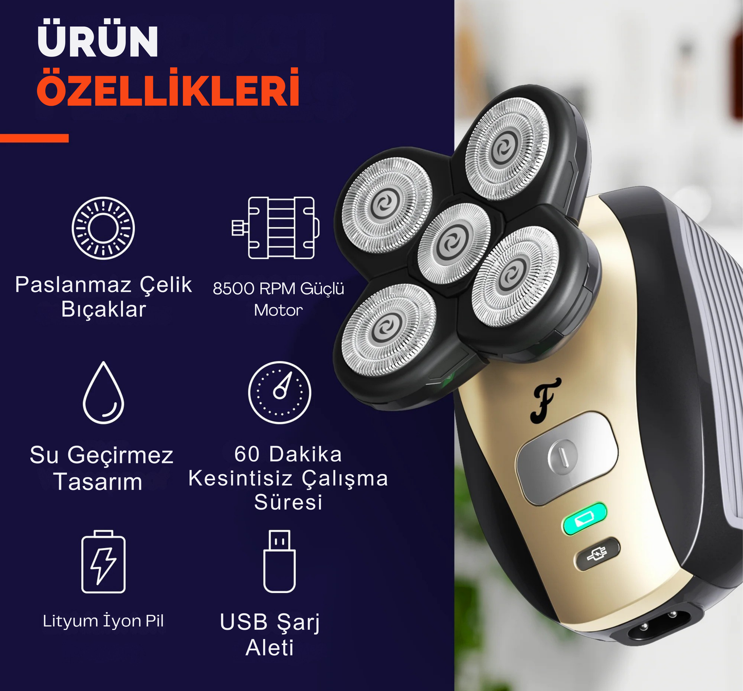 FLEXON FORCE® Şarjlı Tıraş Seti